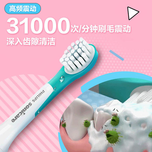 【仅自提】6947265411926飞利浦PHILIPS飞利浦儿童电动牙刷【圣诞礼物】2种力度防水蓝牙APP版HX6322 HX6322/04 商品图2