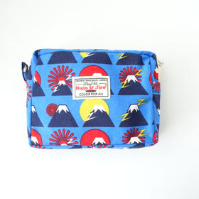 HUJI祤集Motley收纳包风の花太阳富士山