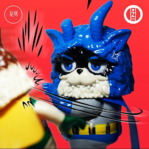 现货 壹工坊 Fatman發腹俠 和 Longbun 狼宾 搪胶 潮玩 商品图2