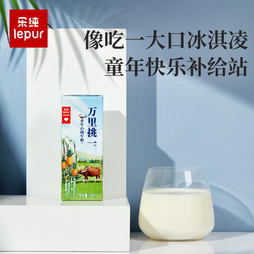 『 4.0蛋白纯牛奶』乐纯万里挑一纯水牛奶 高钙纯牛奶 200ml*10盒/箱  拉菲牛乳 每盒8.0g蛋白质240mg钙 常温纯牛奶 商品图1