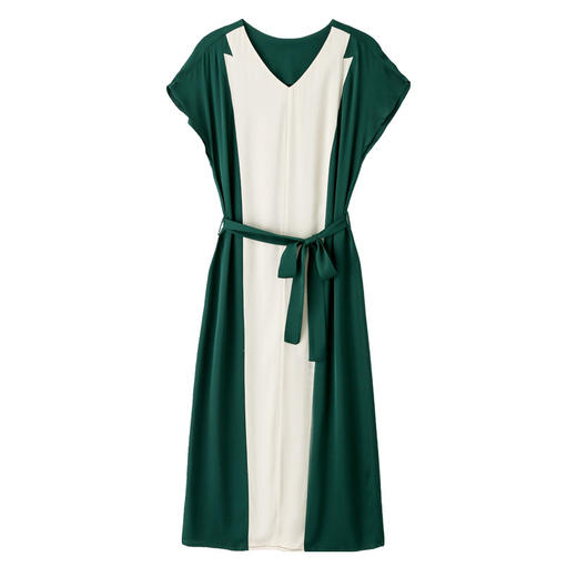 上海旗袍厂ASE-9110 绣花立领气质真丝连衣裙 商品图4