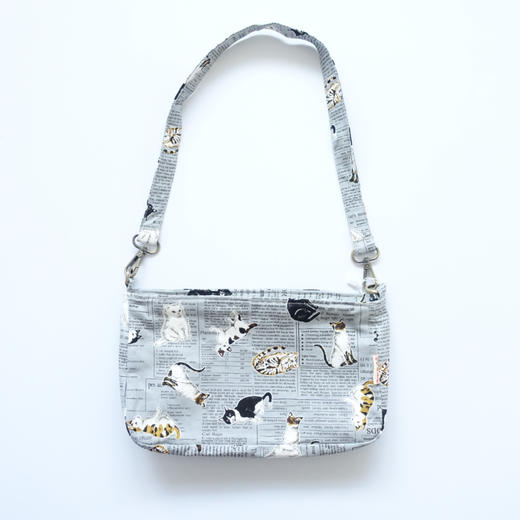 HUJI祤集Butter单肩包插画报纸猫咪 商品图2