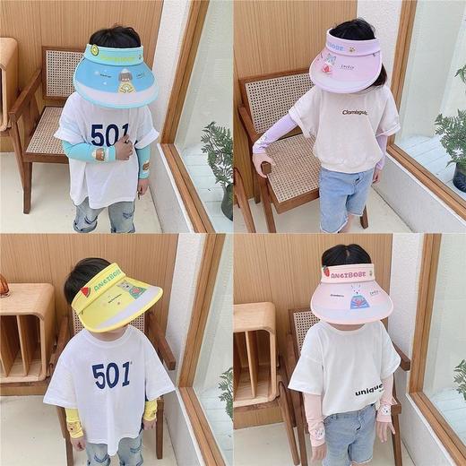 儿童帽子卡通可爱春夏季宝宝薄款空顶帽男女童婴儿防晒遮阳太阳帽 商品图1