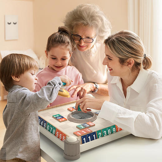 【国粹经典 数字麻将桌游】数字逻辑桌面游戏：排列组合，启蒙数理，创意叠加，边学边玩，数感加分！ 商品图0