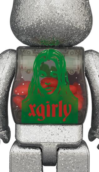 收藏系列 Be@rbrick 400%系列 X-girl 银色 商品图3