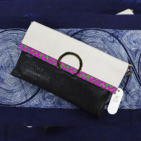 云南非遗傣锦牛皮纹荔枝纹手拿包 商品图1