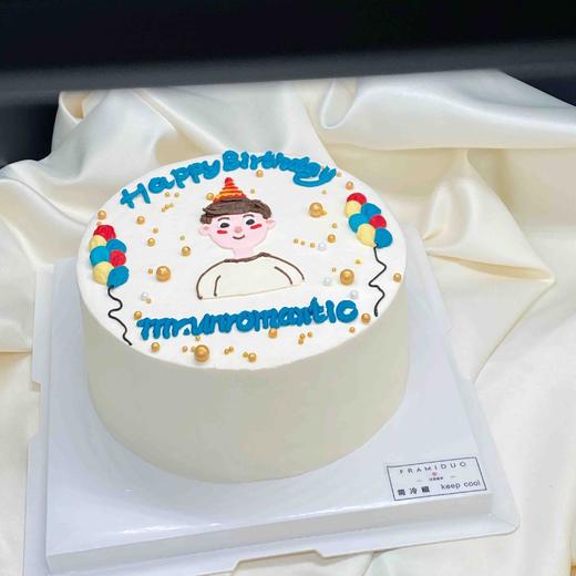 手绘男生头像蛋糕每次头像不同