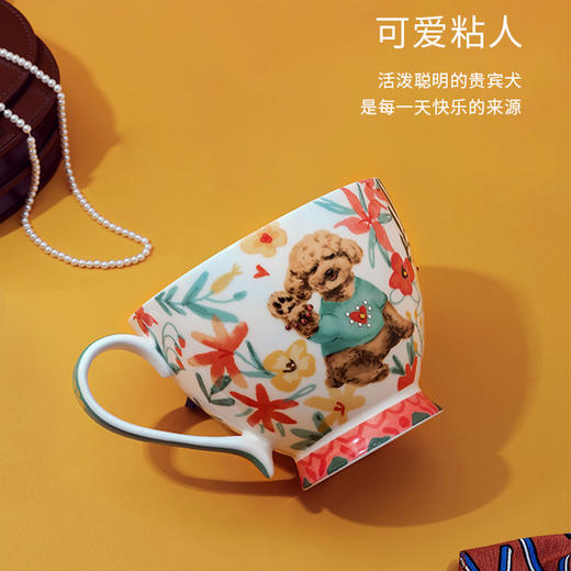 JOYYE卓艺宠爱麦片杯TMC0220029萌宠彩绘陶瓷马克杯女大容量麦片杯早餐杯咖啡杯 商品图3