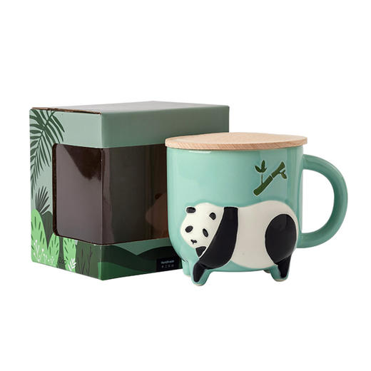 JOYYE卓艺单品动物乐园杯TFC0119227创意杯马克杯大容量水杯男杯子女可爱陶瓷杯少女燕麦杯早餐杯 商品图4