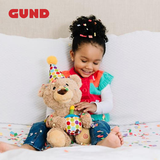 Baby Gund儿童生日礼物会唱生日快乐歌经典泰迪熊毛绒玩具宝宝周岁礼品 商品图2