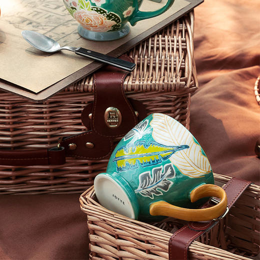 JOYYE卓艺单品旅绘杯-焕新TFC0119035燕麦杯麦片杯早餐杯马克杯大容量水杯陶瓷咖啡杯彩绘 商品图1