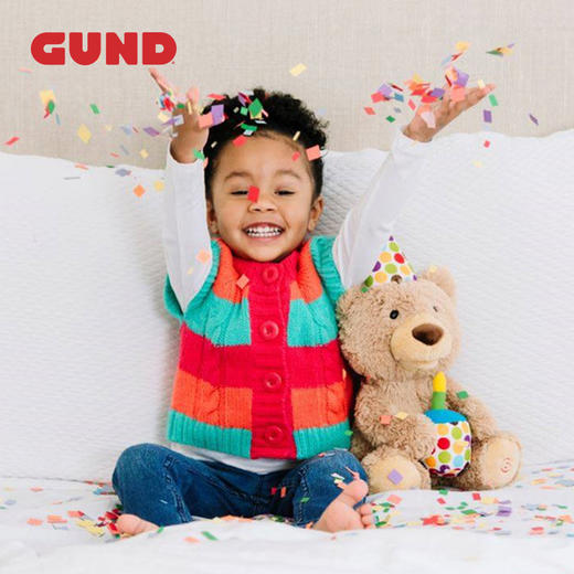 Baby Gund儿童生日礼物会唱生日快乐歌经典泰迪熊毛绒玩具宝宝周岁礼品 商品图1