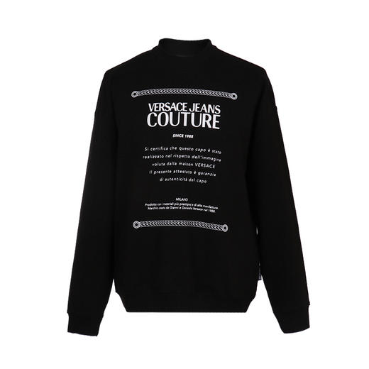 VERSACE JEANS 范思哲 男士卫衣 字母 黑色 B7GUA7F7 30216 899 商品图0