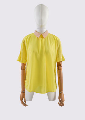 撞色领基础上衣