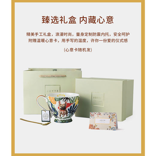 JOYYE卓艺宠爱麦片杯TMC0220029萌宠彩绘陶瓷马克杯女大容量麦片杯早餐杯咖啡杯 商品图4