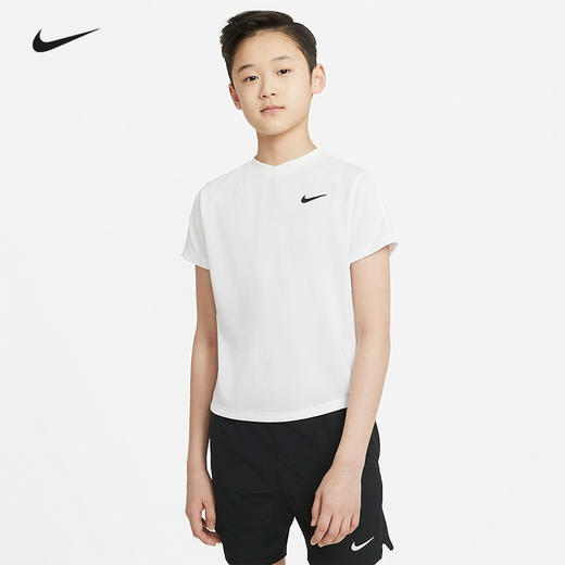 nike耐克网球服小孩子儿童青少年运动短袖上衣T恤轻薄快干CV7565 商品图1