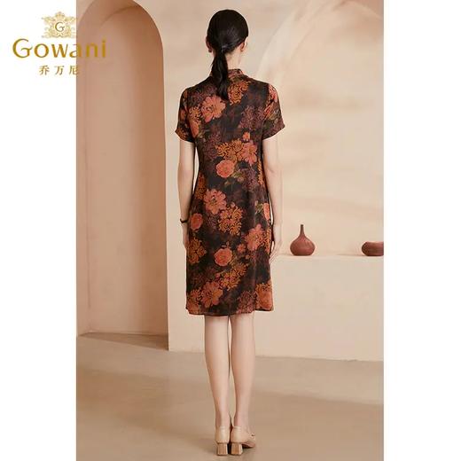 5FGwoani乔瓦尼香云纱重磅真丝连衣裙旗袍改良版年轻款 商品图2