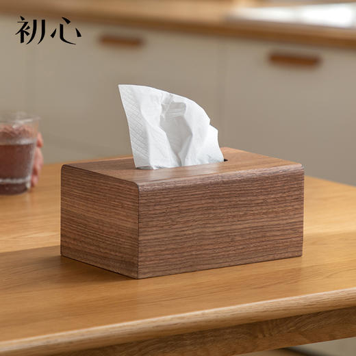 初心| 胡桃木纸巾盒实木加大版 商品图1