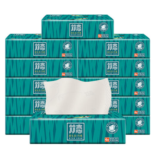 【积分兑换】竹态象牙白压纹软抽4层70抽12包M码箱规 商品图1