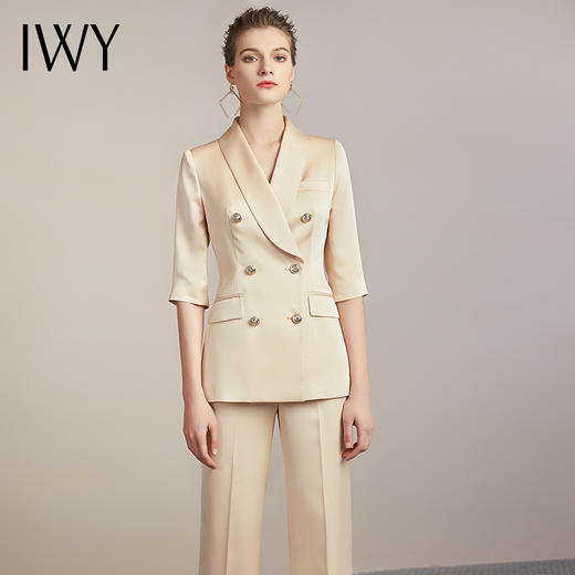 IWY/高端休闲西装套装女主持人正装美容院工作服薄款职业时尚气质212027C1+P2 商品图3