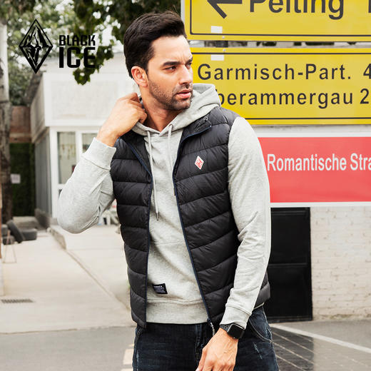 黑冰 F8133 男款无袖内胆羽绒服马甲 户外轻量保暖羽绒背心 商品图4