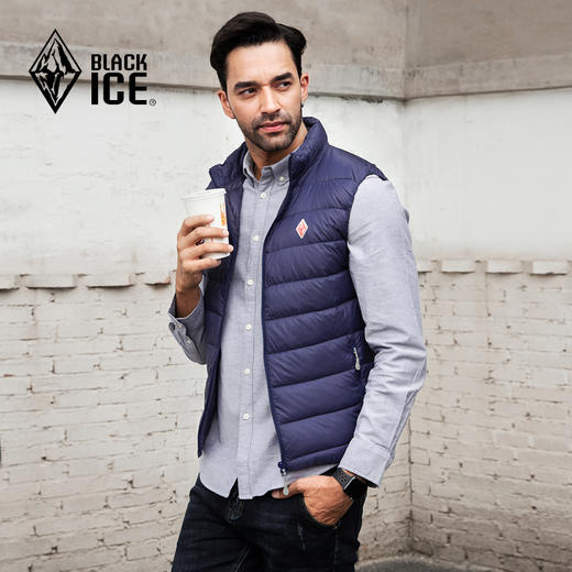 黑冰 F8133 男款无袖内胆羽绒服马甲 户外轻量保暖羽绒背心 商品图3