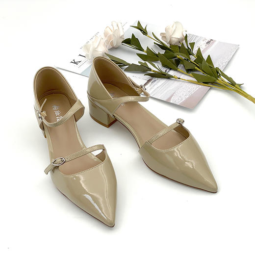 内联升女鞋女式尖头矮跟时尚鞋4835C 商品图3