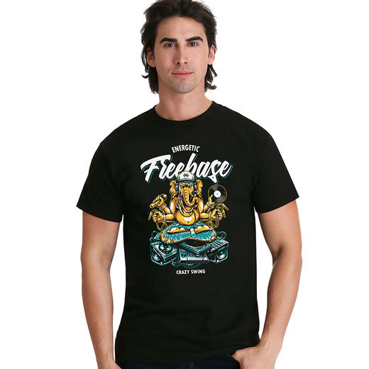 涂鸦手绘风格复古图案印花夏季新款短袖T恤街头流行复古潮牌体恤 NMT-1609 商品图0