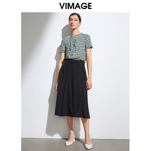 VIMAGE纬漫纪夏季新款女装百搭包臀半身裙VB2106102 商品图1
