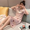 新款女神睡裙女夏季冰丝薄款可爱卡通短袖睡衣真丝绸性感学生大码家居服 商品缩略图1