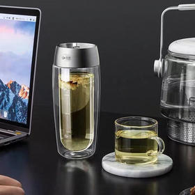 恒福 玻璃茶具 办公泡绿茶专用过滤杯 茶水分离鲜茶杯