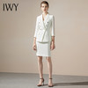 IWY/白色高级感七分袖正装套装V领西装套裙职业装工作服女气质CS1246-W 商品缩略图2
