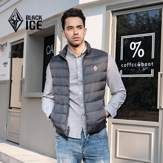 黑冰 F8133 男款无袖内胆羽绒服马甲 户外轻量保暖羽绒背心 商品图1