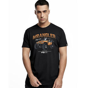 简约牧马人越野车半袖T恤青春流行水洗圆领经典打底衫纯棉古着款 NMT-1606