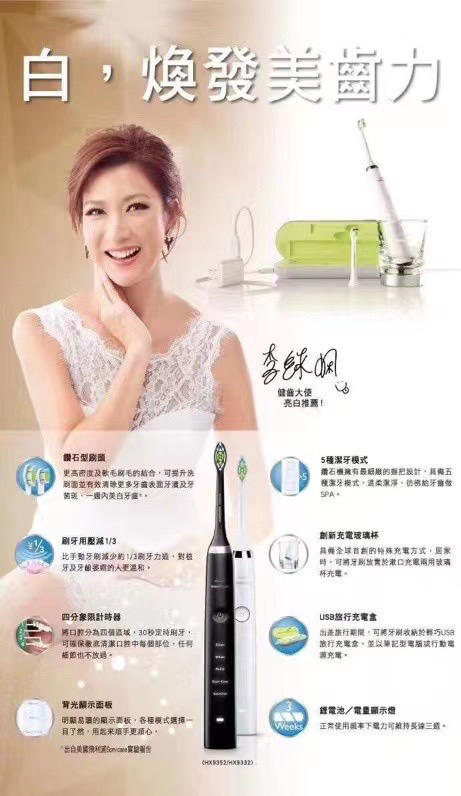 全智贤女神，黄磊明星同款！飞利浦电动牙刷 Philips HX9361/69 商品图7