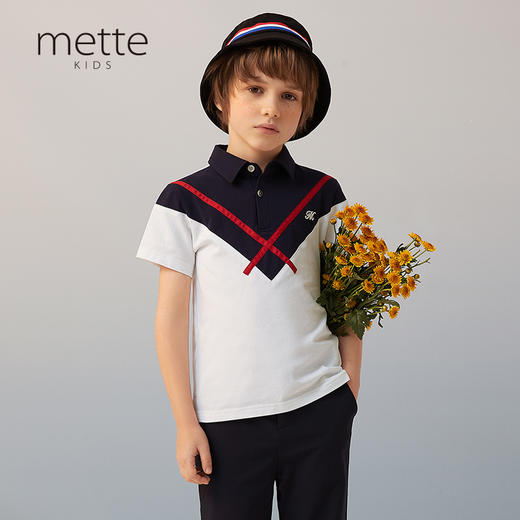 【纯棉撞色POLO衫】夏季新品男童薄款POLO衫短袖纯棉T恤上衣 商品图0