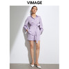 VIMAGE纬漫纪夏季新款通勤百搭显瘦纯色简约短裤女裤VA2105113 商品缩略图0
