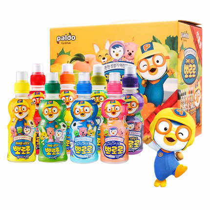 韩国原装进口 啵乐乐儿童饮料 235ml 草莓味 苹果味 牛奶味