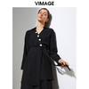 VIMAGE纬漫纪春夏季女装V领纯色长袖衬衣VA2109119 商品缩略图5