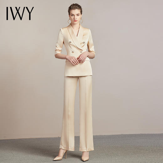 IWY/高端休闲西装套装女主持人正装美容院工作服薄款职业时尚气质212027C1+P2 商品图1