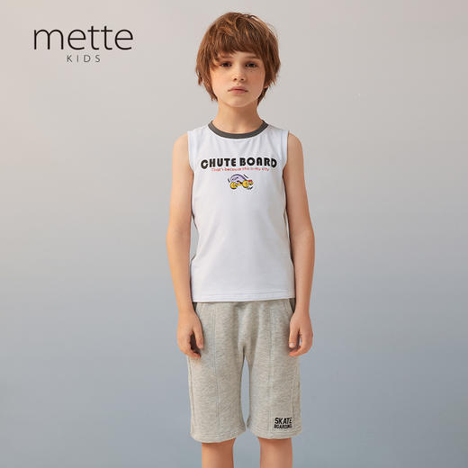 【纯棉薄款男童背心】夏季新品男童圆领无袖背心薄款棉质运动上衣 商品图0