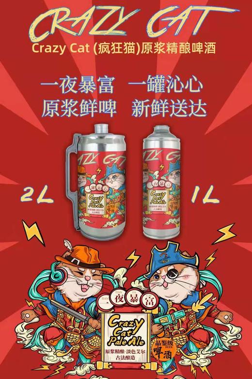 网红【疯狂猫】原浆精酿啤酒 商品图4