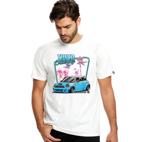 改装MINI低趴跑车夏季潮流印花短袖T恤衫个性定制款户外休闲青春 NMT-1610