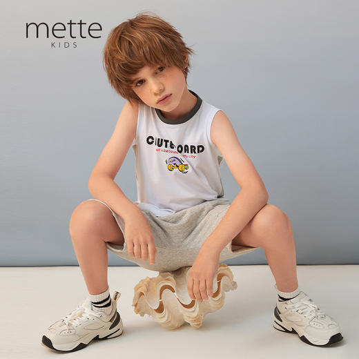【纯棉薄款男童背心】夏季新品男童圆领无袖背心薄款棉质运动上衣 商品图1