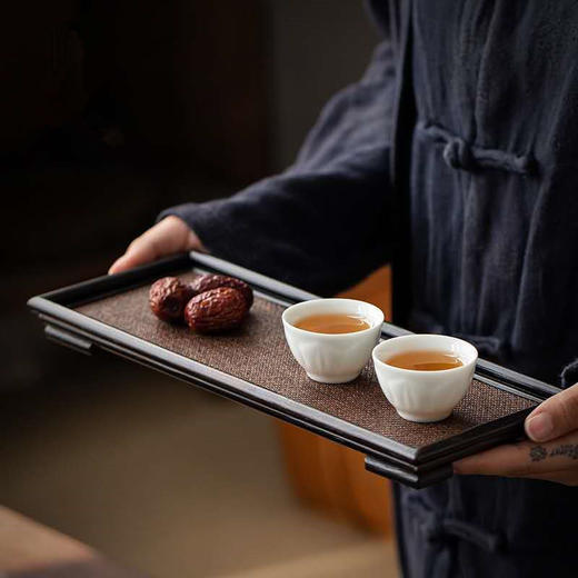日式竹篾茶托盘 竹制席面干泡壶承壶垫茶托盘长方形 商品图4