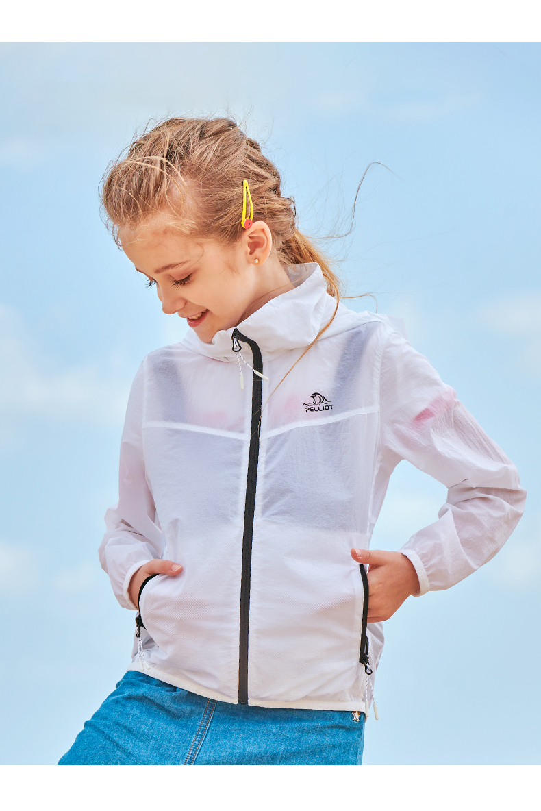 伯希和户外儿童防晒衣男女童防晒服轻薄透气舒适防紫外线皮肤风衣