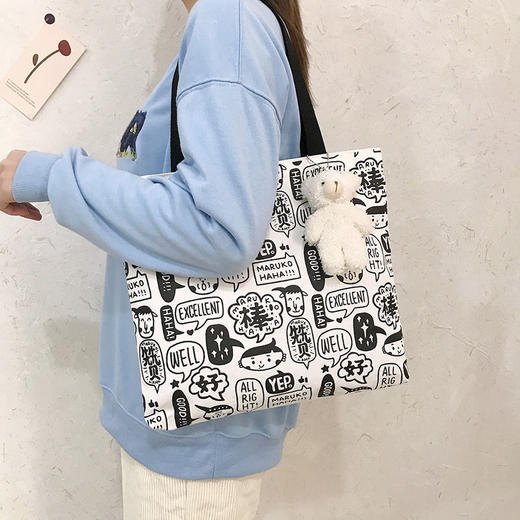 【帆布包女单肩】手拎手提袋大容量布袋箱包 商品图8