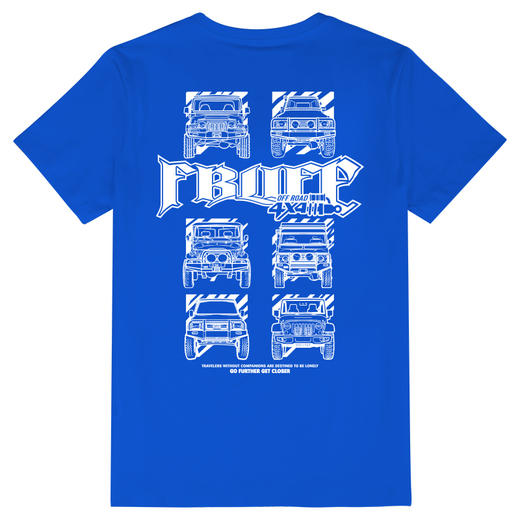 FBLIFE夏季流行新品越野e族新疆棉青年潮牌越野车型阵列印花T恤衫 NMT-1316 商品图5