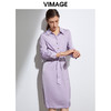 VIMAGE纬漫纪女装春夏长袖收腰通勤职场百搭衬衫连衣裙VA2107111 商品缩略图1