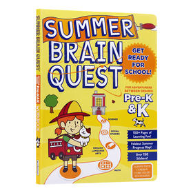 大脑任务暑期练习册 幼儿园 英文原版 Summer Brain Quest Between Grades Pre K & K 美国学前练习获奖系列 英文版进口英语书籍